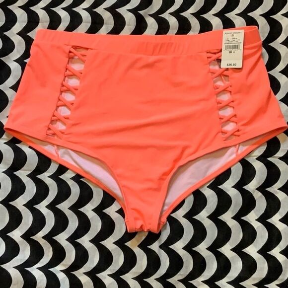 NWT Ashley Stewart CRISS CROSS HIGH WAIST BIKINI Sz 20 - Picture 5 of 7